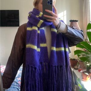 Purple and Yellow Plaid Scarf